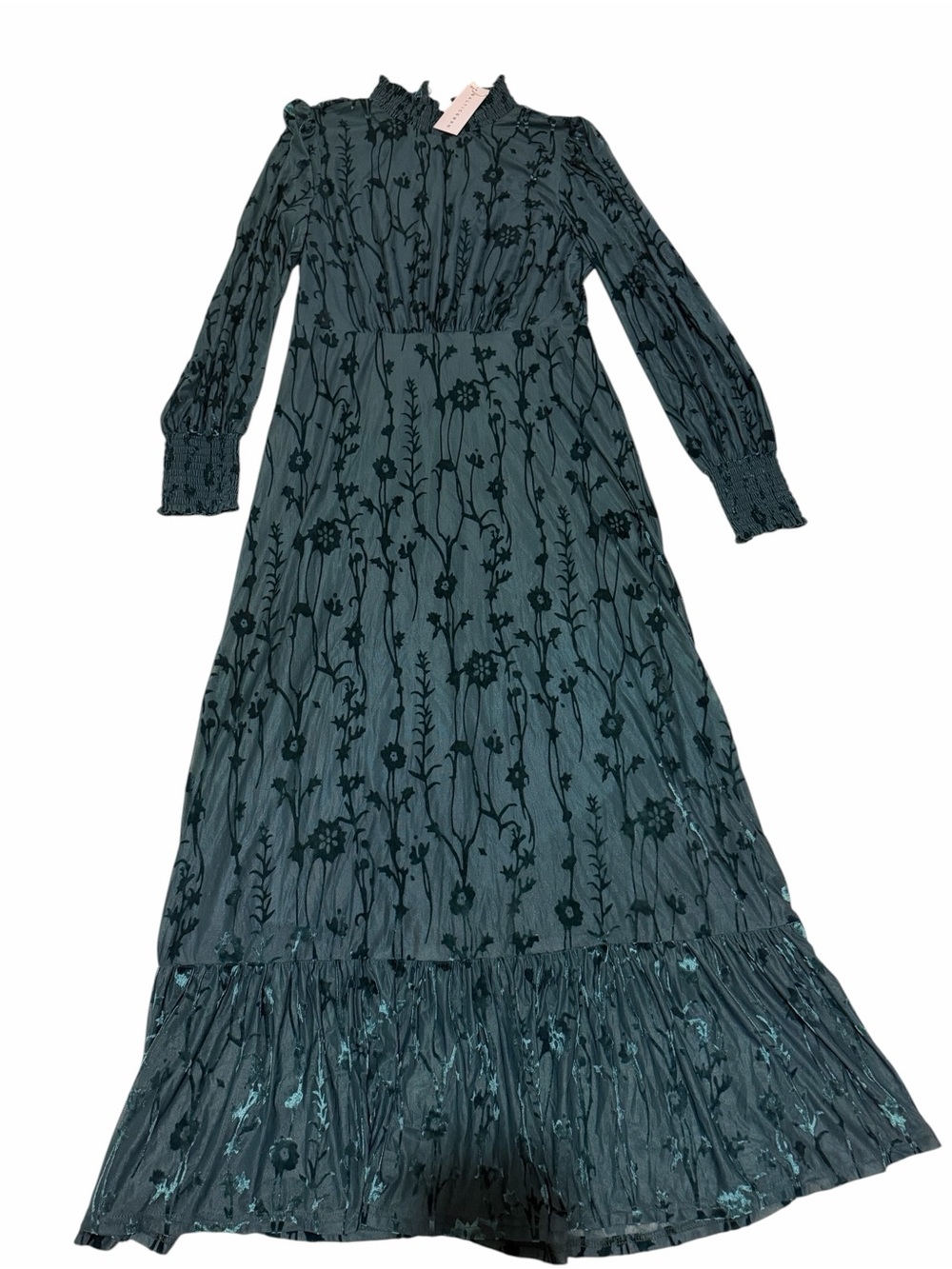 Baltic Born green Floral Puff-Sleeve Maxi Dress, NWT - Picture 15 of 15